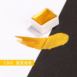 Rubens single block half pot solid watercolor paint flash watercolor paint 48 colors optional painting art supplies