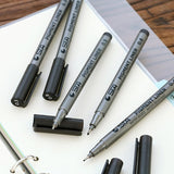STA 9Pcs/Lot Waterproof Black Micron Sketch Markers Pen Hook Liner Pen for Drawing  Manga Comic Brush Pen Art Supplies