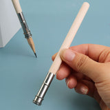 Single/double-end pencil extension set color lead charcoal sketch pencil extension rod metal/wood art student pencil extension