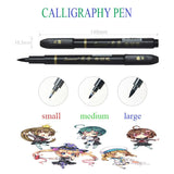 Sketch Brush Pen Set 3 pcs/Lot Different Size Japan Material Art Marker Calligraphy Office Drawing Signature Art Pen