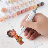 TOUCHFIVE 24 Color Art Markers Set Dual Brush Pens Graphic Art Pens Alcohol Based Sketch Ink For Drawing Manga Markers Art