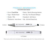 TOUCHFIVE Marker 30/40/60/80/168 Colors Art Markers Alcohol Based Maker Drawing Pen Set Manga Dual Headed Art Sketch Marker Pens
