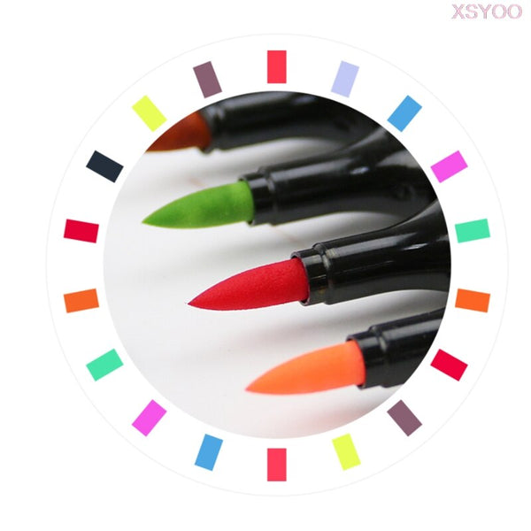 TOUCHNEW 6-80 Colors Soft Brush Markers Pen Dual tips Alcohol