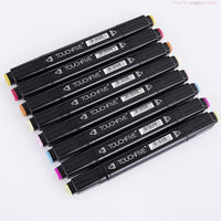 TOUCHfive 80 Color Animation Marker Pen Set Drawing Sketch Markers Dulal Tips Alcohol Based Black Body Art Supplies