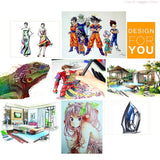 TouchFIVE Markers 60/80 Colors Manga Drawing Markers Pen Alcohol Based Dual Headed Sketch Oily marker Pen Art Supplies