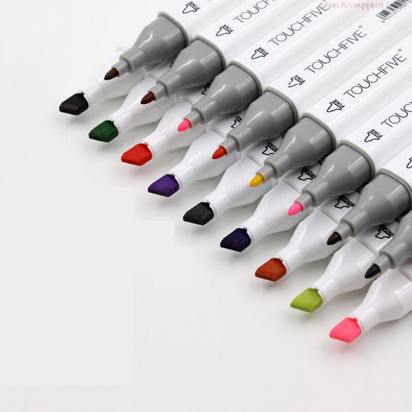 TouchFIVE Markers 60/80 Colors Manga Drawing Markers Pen Alcohol Base –  AOOKMIYA