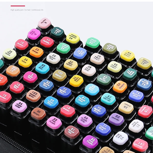 TouchFive 80 Colors Art Markers Pen Set Dual Head Oily Alcohol Based Sketch Markers For Drawing animation Art Supplies