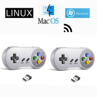 Wireless USB Controller Gaming Joystick Gamepad 2pcs for SNES Game pad for Windows PC MAC Computer Control Joystick
