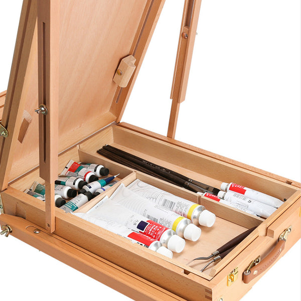 AOOKMIYA Wooden Easel Caballete De Pintura Portable Easel Box Painting