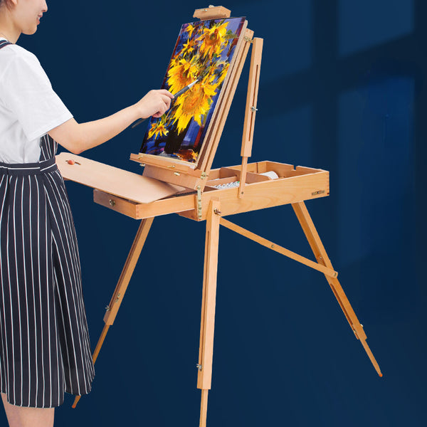 Solid Wood Easel Caballete De Pintura Artist Oil Paint Stand Atril Mad –  AOOKMIYA