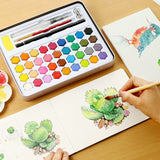 XSYOO Watercolor Paint Coloring Line Draft Blank Watercolor Book Hand-Painted Painting Book Water Soluble Color Art supplies