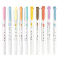 ZEBRA Mildliner 5pcs/set Mildliner Pens Highlighter Pen Mild liner Double Headed Fluorescent Pen Drawing Mark Pen Stationery