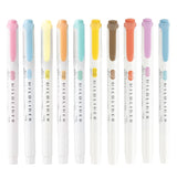 ZEBRA Mildliner 5pcs/set Mildliner Pens Highlighter Pen Mild liner Double Headed Fluorescent Pen Drawing Mark Pen Stationery