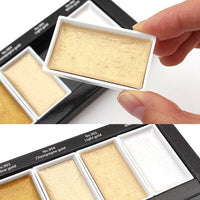 ZIG Kuretake GANSAI TAMBI Starry/Pearl/Gem Colors Solid Paints Metallic Gold Watercolor Pigment For Drawing Art Supplies