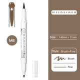 Zebra Mildliner Double Head Brush Markers Caligraphy Pen Soft Brush Pen Oblique Highlighter Pen for Drawing Writing Art Supplies