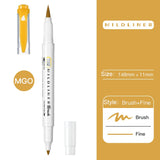 Zebra Mildliner Double Head Brush Markers Caligraphy Pen Soft Brush Pen Oblique Highlighter Pen for Drawing Writing Art Supplies