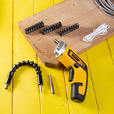 deli 1/Set 3.6V Portable Electric Screwdriver Torque Power Cordless Screwdriver Rechargeable Lithium Battery Screwdriver