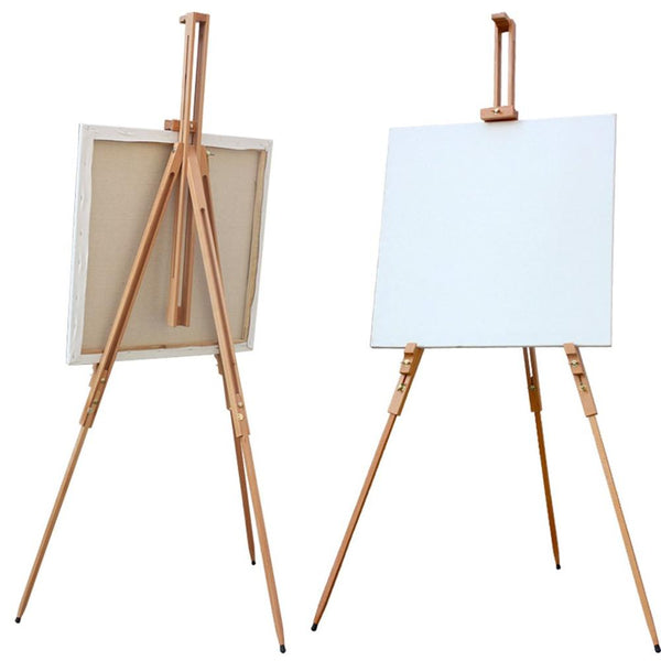 Adjustable Artist Easel Stand Solid Beech Wood Portable Collapsible Telescopic Tripod Easel Painting Drawing Canvas Sketchbook