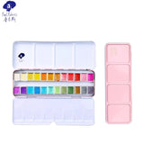 Paul Rubens Watercolor Paint 24 Colors Set Glitter Professional Colourful Solid Watercolor Pigment for Artist  Art Supplier