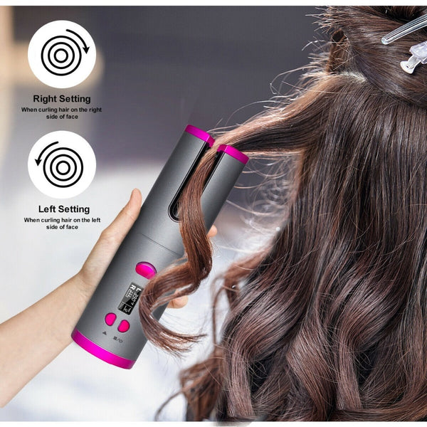Auto Ceramic Hair Curler Wireless Curling Iron Hair Waver Tongs Curling Wand Air Curler USB Cordless Crimping Hair Iron Curler