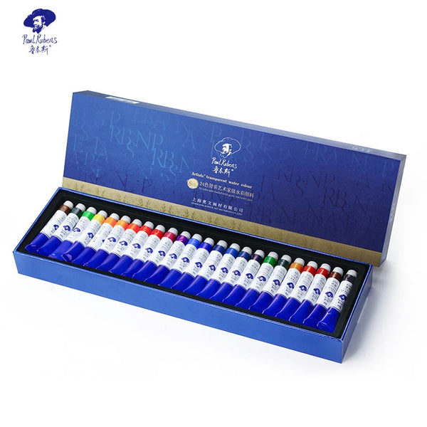 Paul Rubens Painting Suppliers  Watercolor Paint Set Professional 24 Color pigment 8ml Tube For Artist