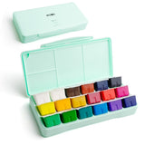 MIYA 18 Colors 30ml Gouache Paint Set  Portable Case with Palette Gouache Watercolor Painting for Artists Students Non-Toxic