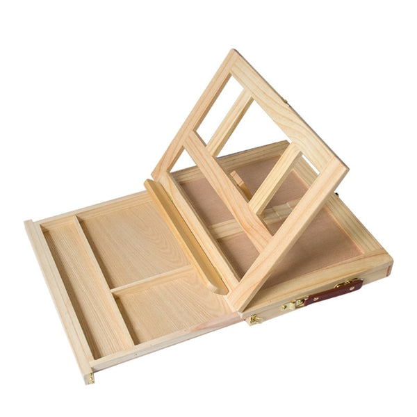 Folding&Portable Artist Desk Easel Wood Multi Positions Sketching Sketch Drawer
