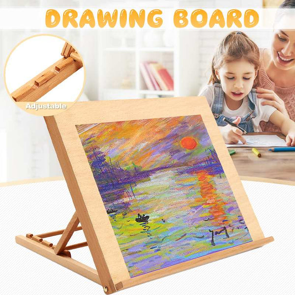 Adjustable Wooden Art Drawing Table Easels Foldable Portable Sketch Wood Stand Desktop Oil Easel Painting Tools Art Supplies