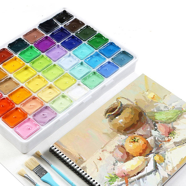30ml*40 colors Professional Gouache Watercolor Paints With tools Unique Jelly Cup Design Gouache Paint For Artists Students
