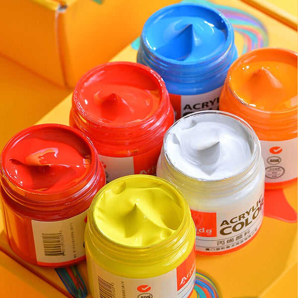Acrylic paint set 12/16/20/24 color 50ml bottled portable waterproof diy hand-painted graffiti wall painting shoe painting